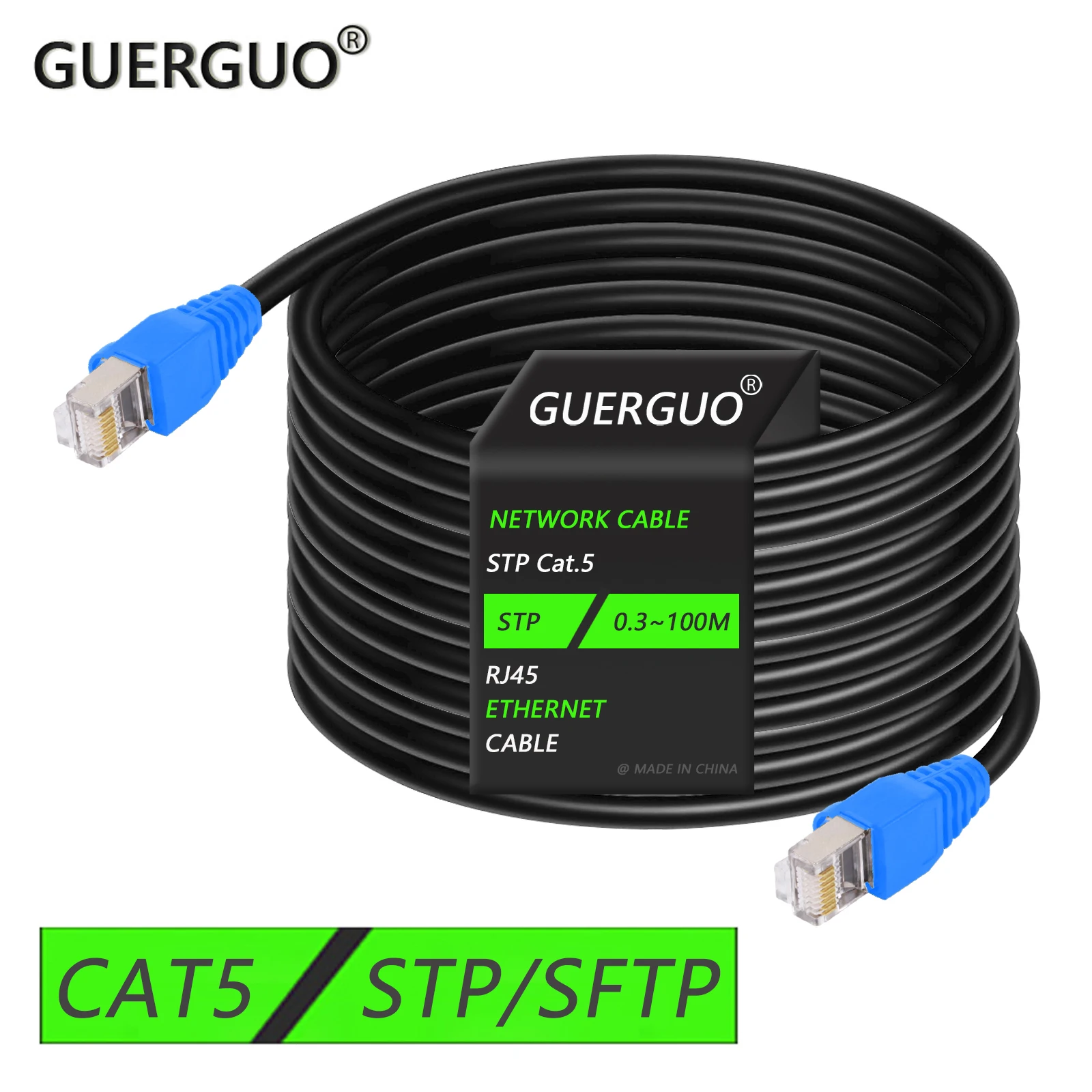 0.3M-100M Cat5 Ethernet Cable Cat5E STP/SFTP Network Lan Cable for Router RJ45 Laptop TV Box Network Cable Patch Cord