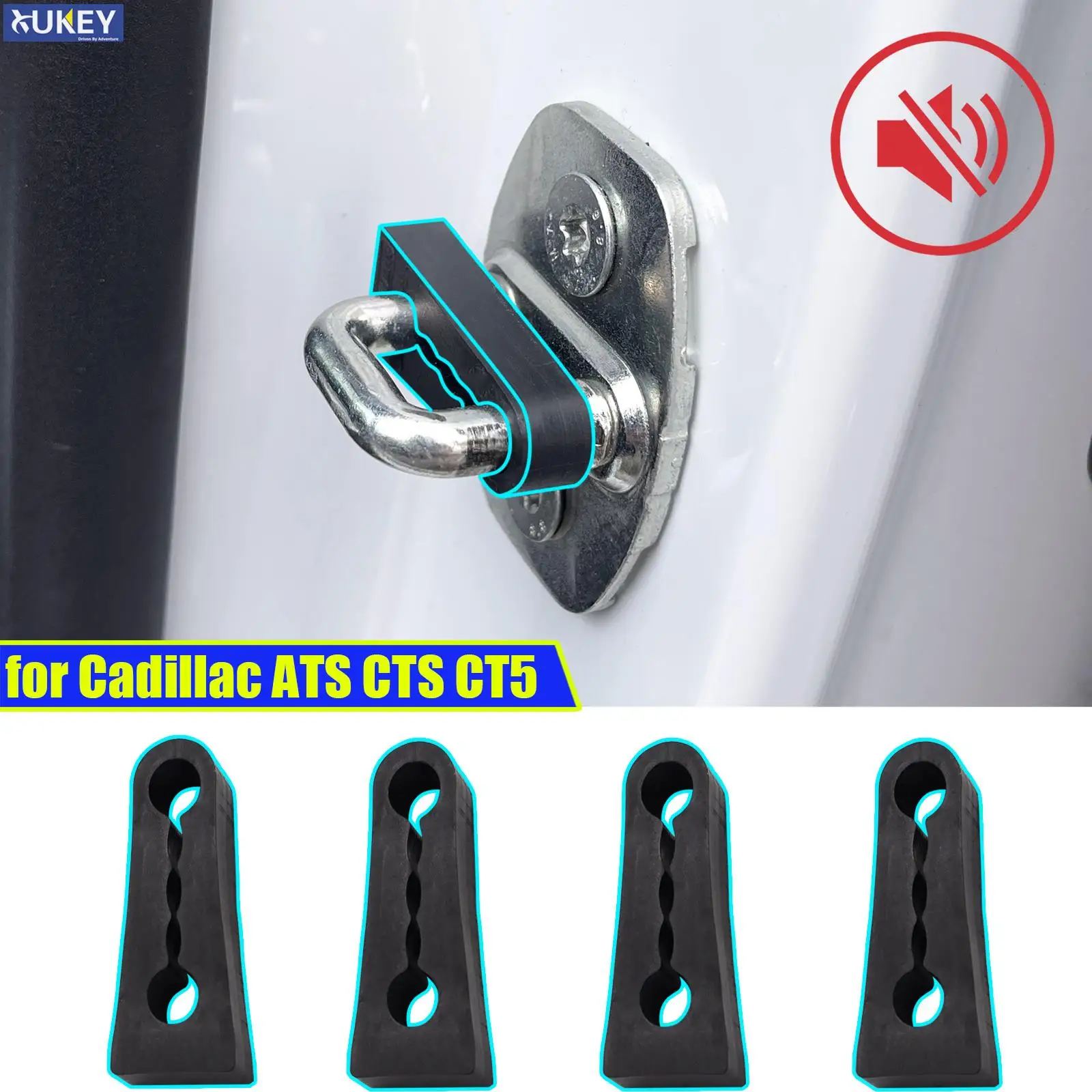 Door Lock Buffer Damper For Cadillac ATS CTS CT4 CT5 For Chevrolet Camaro Soundproof Insulation Quiet Deaf Seal Stopper Deadener