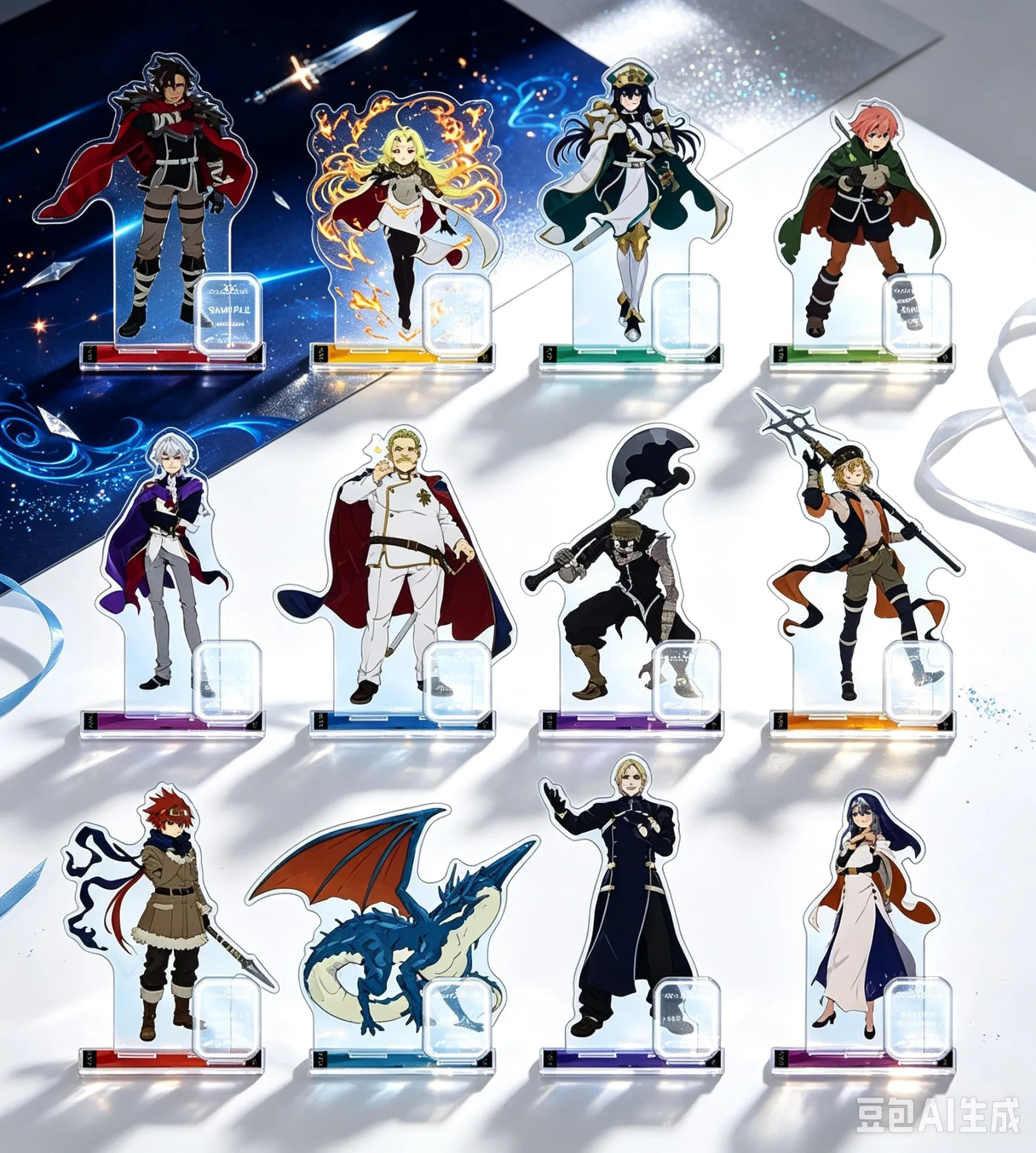 15cmAnime Sentenced To Be A Hero: The Prison Records Of Penal Hero Unit 9004 Acrylic Stand Modlel Desktop Gift For Fans Keychain