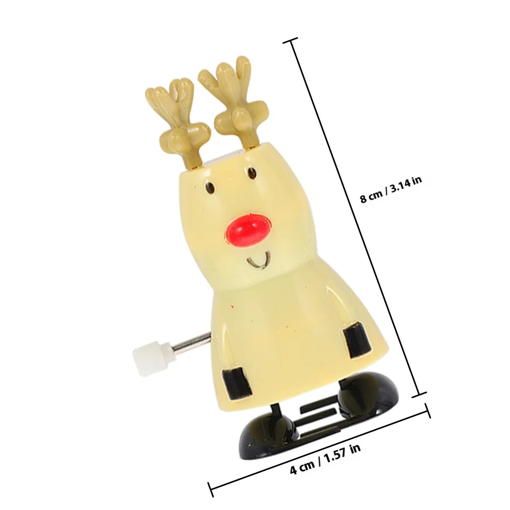 3 قطع شخصية رائعة لعيد الميلاد مع عمل المشي للأطفال في العطلات، مجموعة صغيرة من البلاستيك المتحرك للحفلات #4