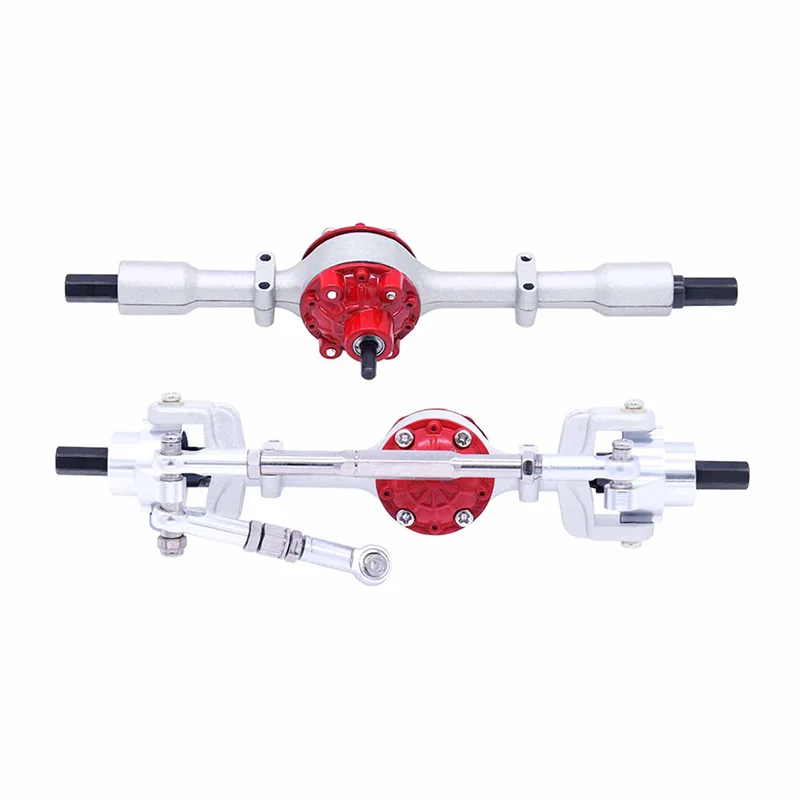 Metal Upgrade Front And Rear Axle Assembly，For WPL 1/16 C14 C24 B14 B24 B16 B36 JJRC Henglong Feiyu RC Car Parts