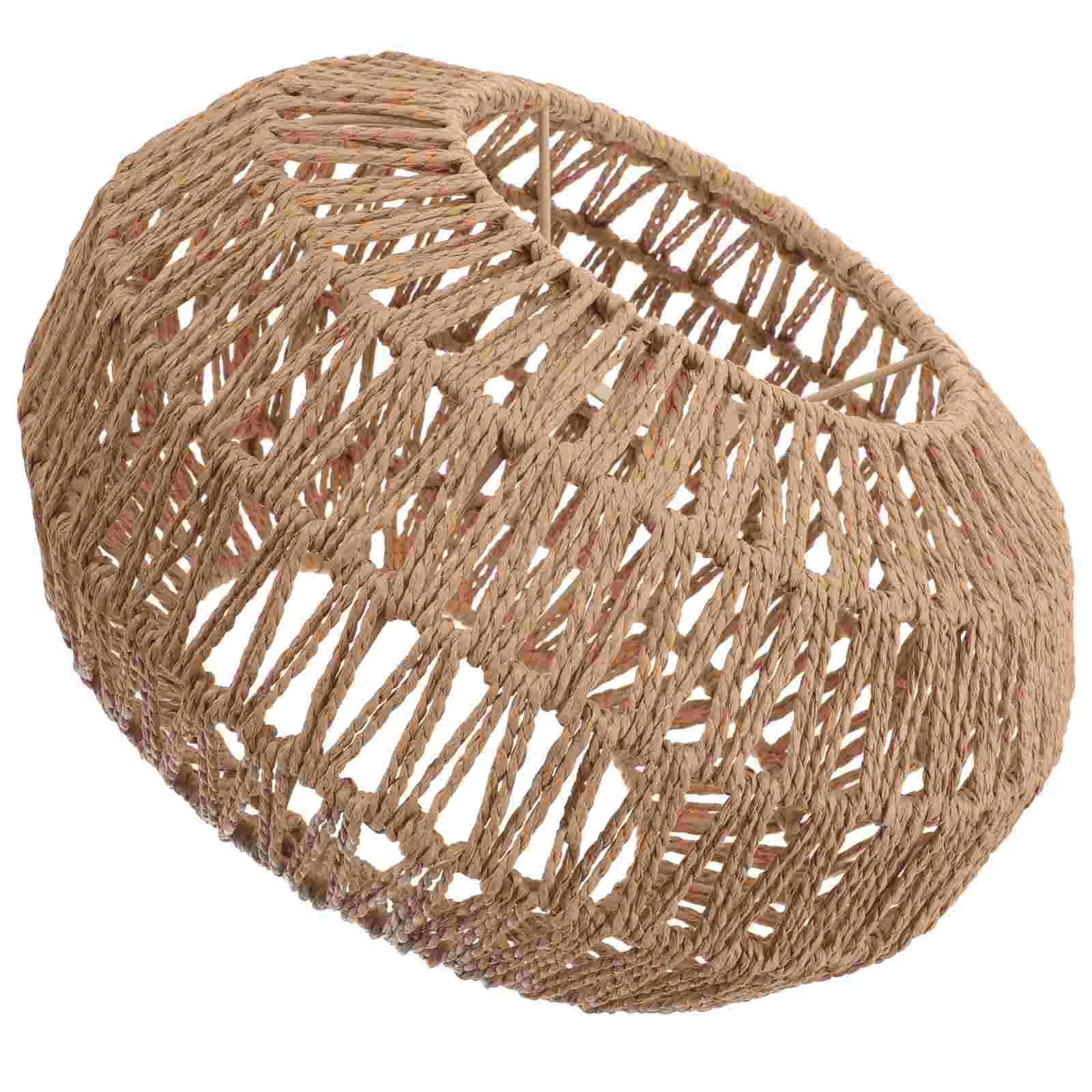 

Woven Pendant Lamp Shade Rattan Lampshade Natural Hand Weaved Chandelier Lampshade Ceiling Rattan Hanging Lamp Shade Light Cover