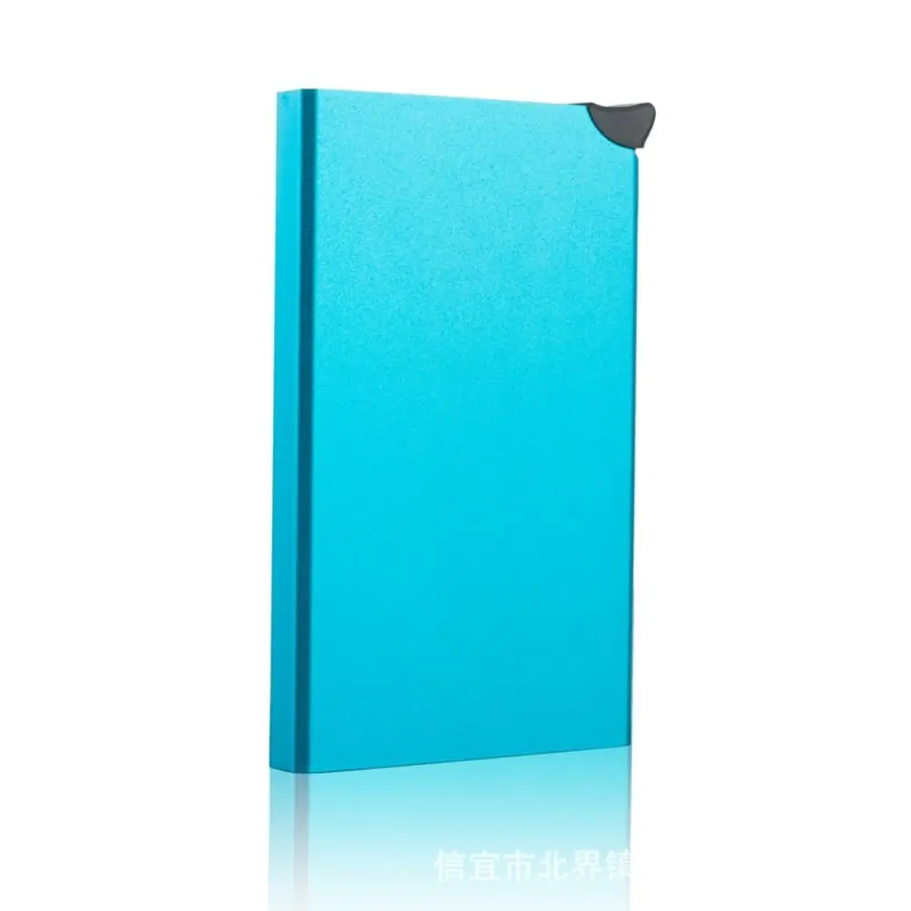 Porte-cartes de crédit portable en alliage d'aluminium, étui à cartes RFID automatique, portefeuille antivol, protection de carte d'identité, porte-monnaie pour hommes et femmes