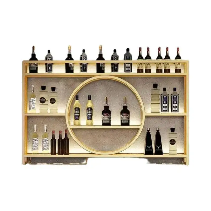 Varejo comercial pendurado armários de vinho fixado na parede cozinha adega canto rack vinho pátio industrial adega barzinho móveis