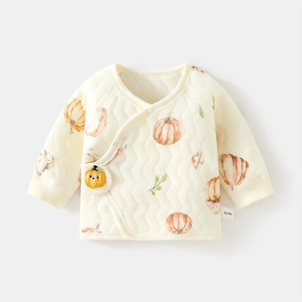 

Baby Girl Tops Long Sleeve Quilted Warm Autumn Winter Newborn Clothes Baby Boy T Shirts 0 3 Months