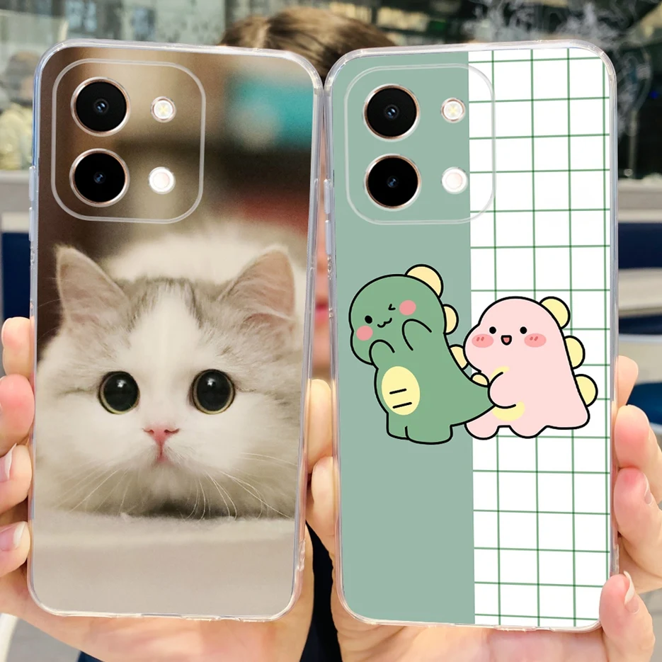For Vivo Y28 4G Case V2352 Cute Painted Cover Soft Silicone TPU Phone Case For Vivo Y28 Y 28 VivoY28 4G Fundas 6.68\'\' Coque Capa