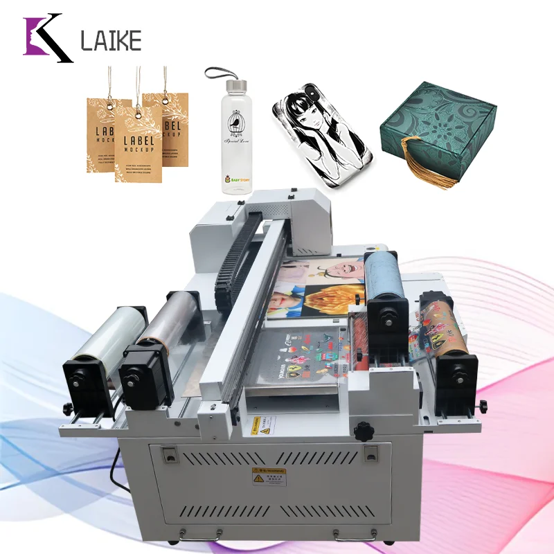

Custom logo Luxury Latest 60cm*90cm DTF Printer High Quality UV 6090 DTF Printer 3 in 1 Flatbed Cylindrical Bottle Roll Printer