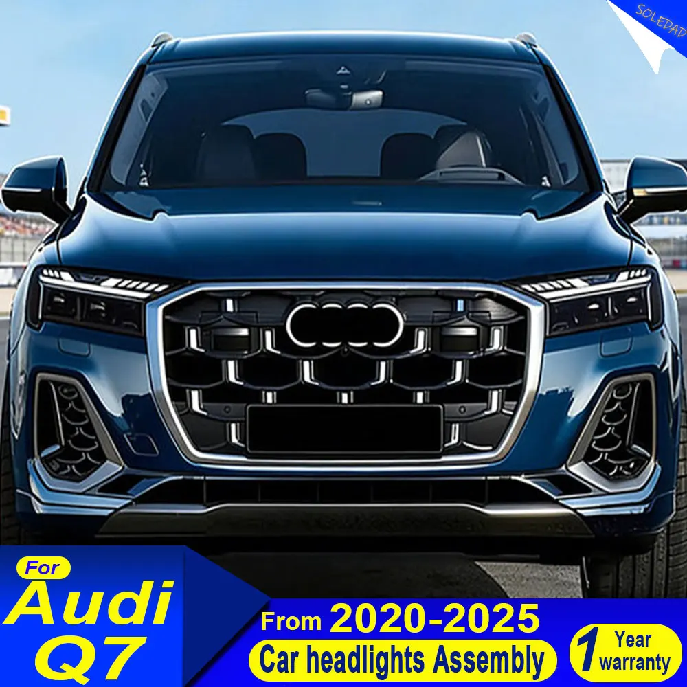 LED Head Lamp For Audi Q7 2020 2021 2022 2023 2024 2025 LED Front Headlight DRL Turn Signal Light Assembly Modified Accessories