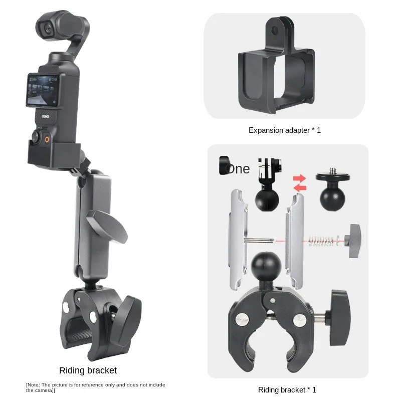 Kipyenb Stuur Klem Mount Met Flexibele 360 Balhoofd Voor Dji Osmo Pocket 3 Fiets Fiets Motorfiets Boot Voertuig Boom Buis