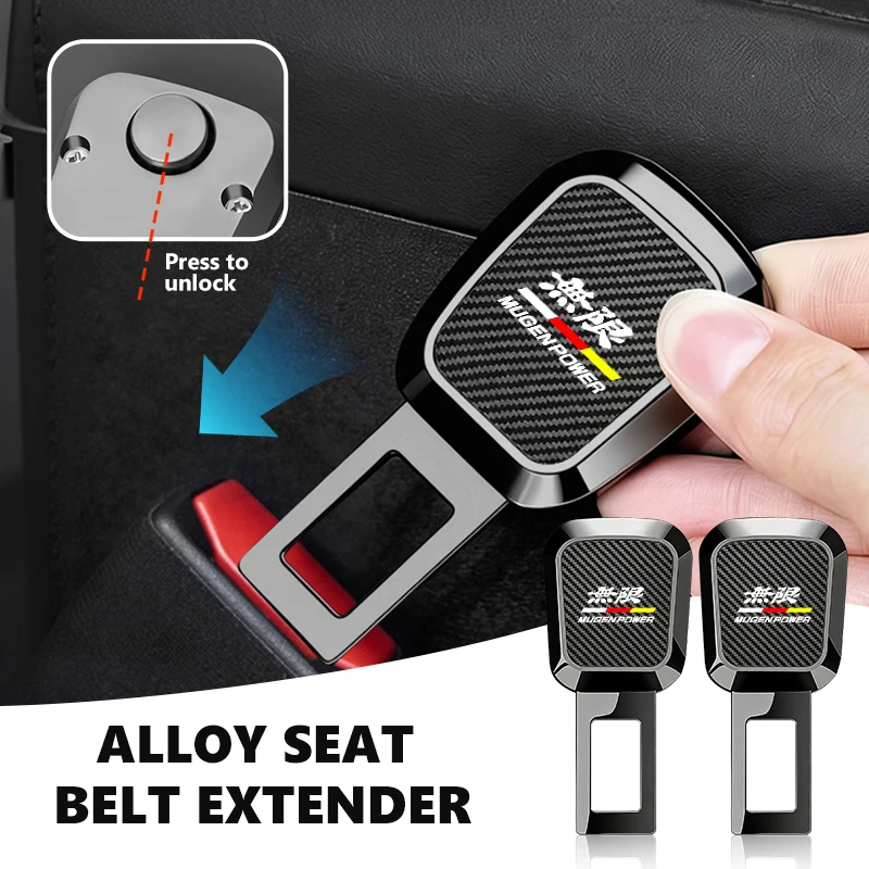 Bouton d'extension de ceinture de sécurité en métal pour voiture, pour Honda Mugen Vezel Accord Fit City Legend CRV Insight Pilot