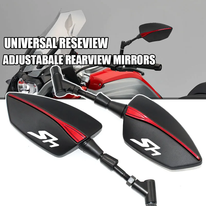 For Honda  SH125 SH125i SH300 SH300i SH 125 150i SH 300 300i Motorcycle Adjustabale Side Rearview Mirrors Universal Rearview