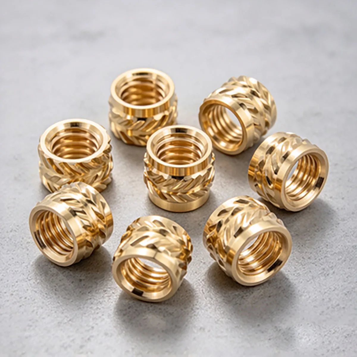 100Pcs-300Pcs M2-M8 Heat Set Insert Nuts Knurled Brass Threaded Embedment Hot Melt Copper Nuts for 3D Printer Plastic Parts