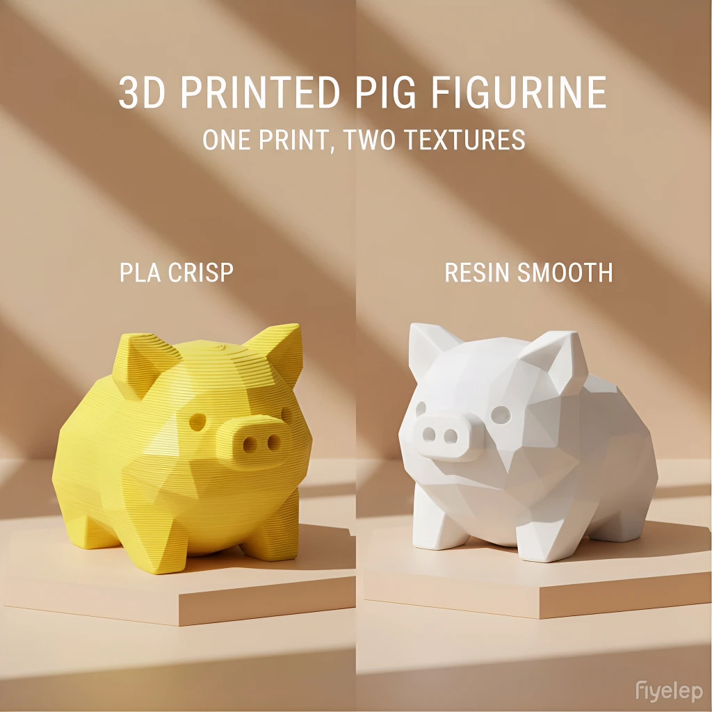 3D Printed Pig Model - Cute Animal Figurine Collectible Toys