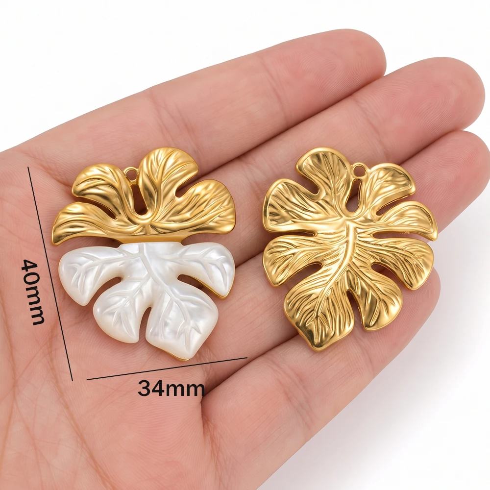 2pcs Stainless Steel Conch Starfish Charms For Jewelry Making Beach Pendants Necklace Findings Handmade Charm Craft Accessories
