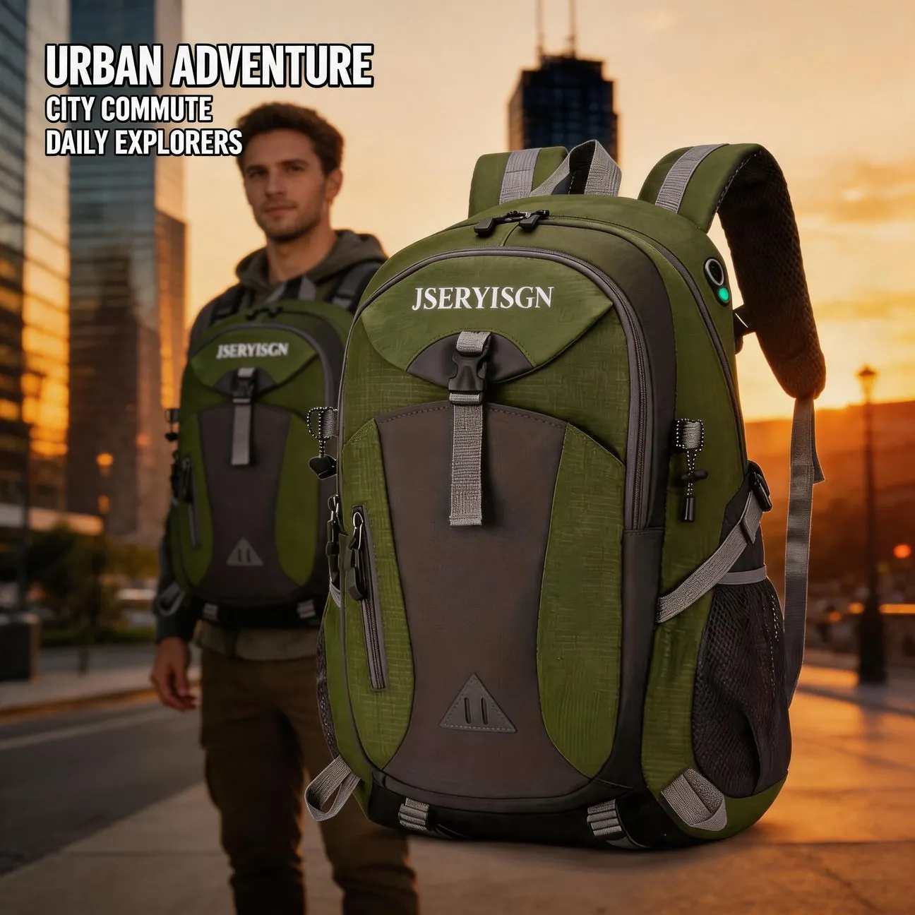 Simple Backpack Daily Commute Outdoor Travel With Laptop Compartment for Daily Commute