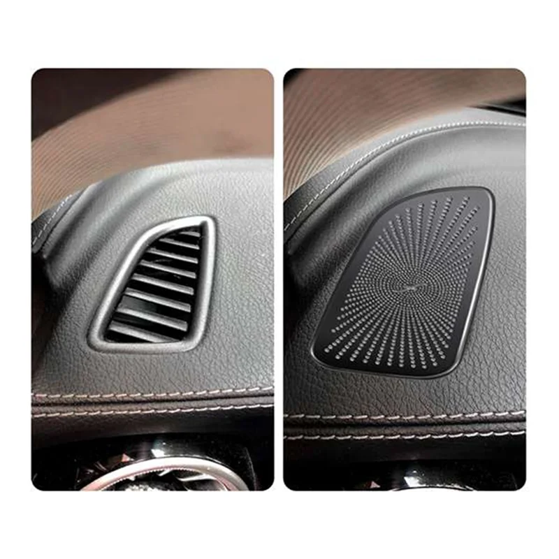 دائم-1 زوج لوحة سيارة القرن غطاء مكبر الصوت الكسوة لمرسيدس بنز GLC C-Class W205 C200 C260 X253 2015-2021 غطاء منفذ الهواء