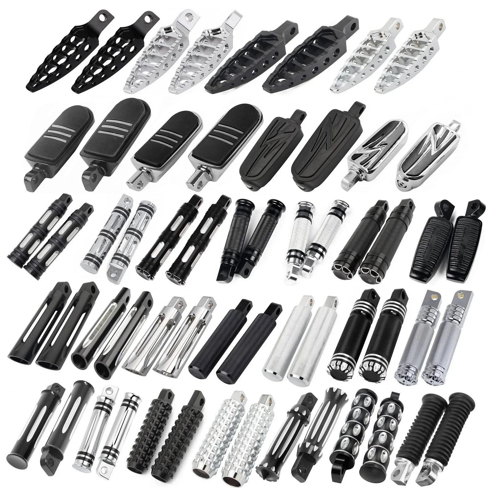 Moto Universale Anteriore Posteriore Conducente Passeggero Bordo Pedane Resto Pedale Per Harley Sportster 883 Dyna Softail Touring V-ROD