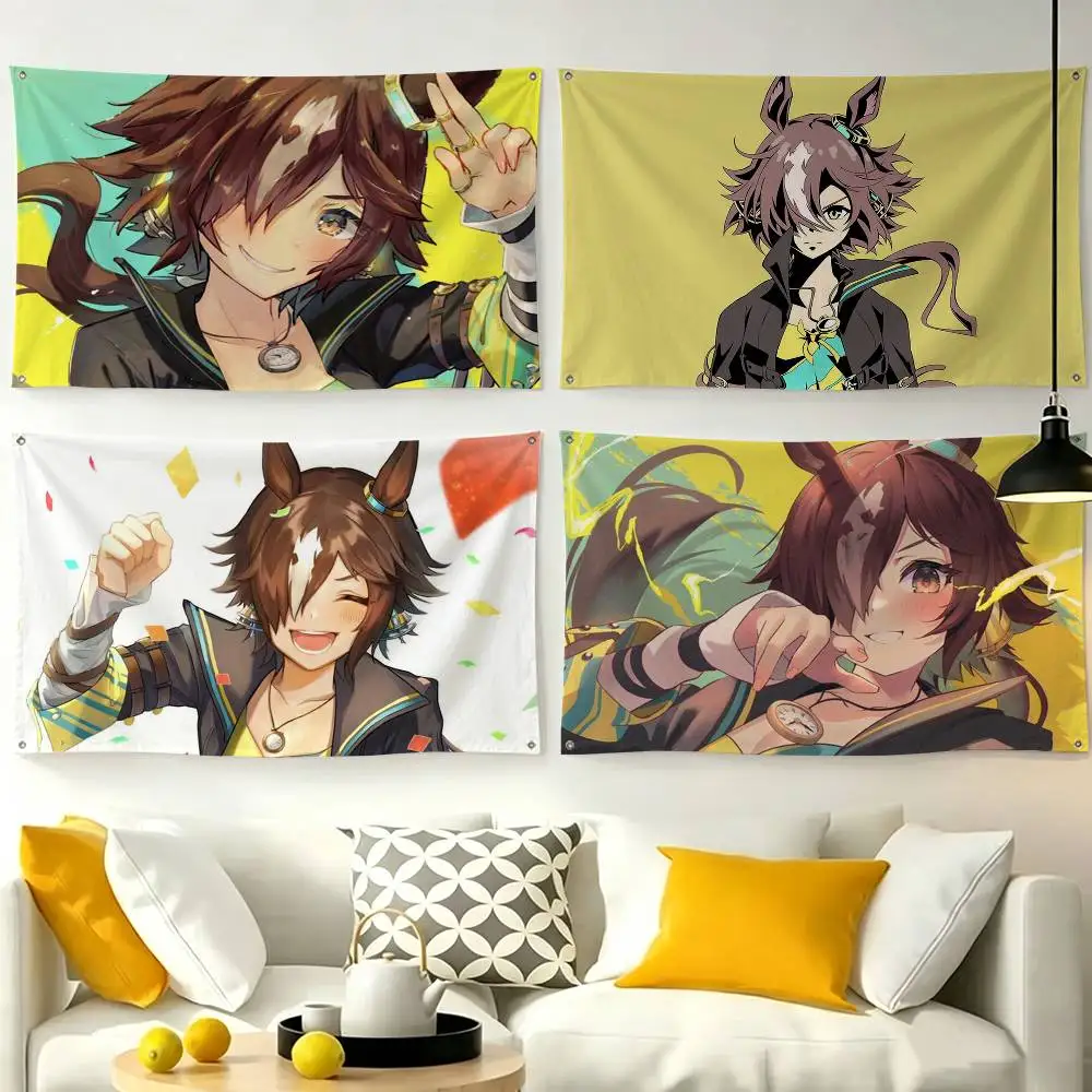 Vodka UmaMusume UMA Flags for Bedrooms Home Decor Items Outdoor Decors Garage Decoration Flaga