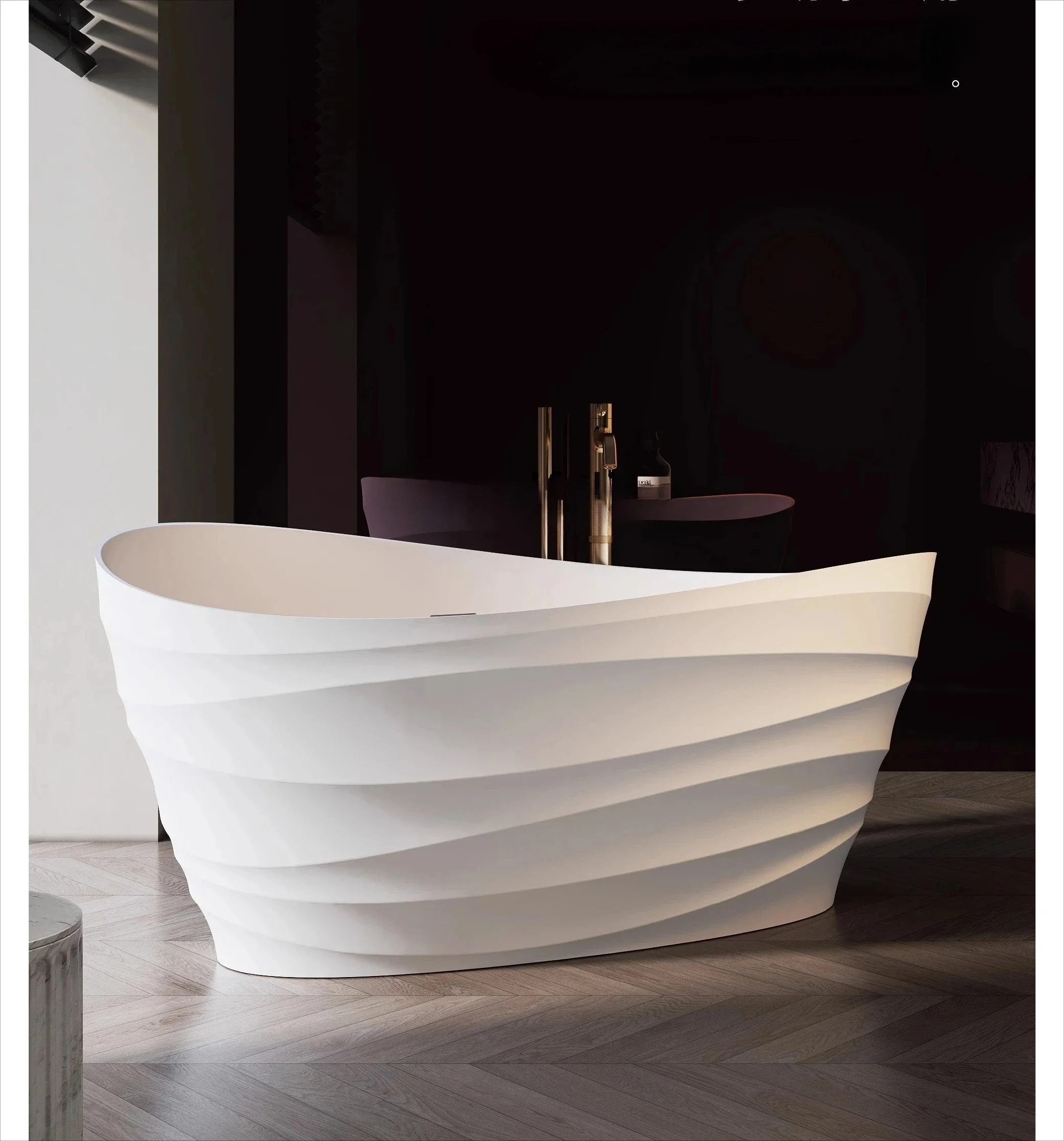 

Bathroom Polymer Artificial Stone Bathtub Artist Home Hotel Homestay Double Bath