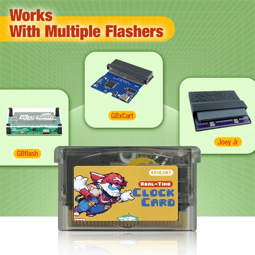 Imagen 2 del producto Carro flash GBA regrabable EPICJOY: almacenamiento de 32 MB, flash de 1 MB, funcionalidad solar + RTC, compatible con la serie GBA/DS