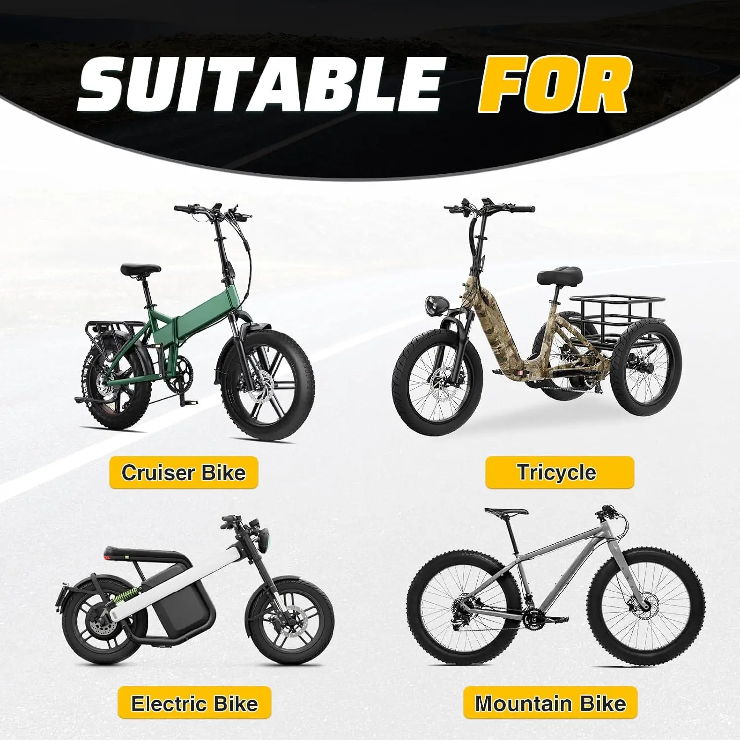 ZUKKA 16/20/26x4.0 Fatbike-Reifen 2er-Pack, Hochdichte, Robuste, Faltbare Ersatzreifen für Mountainbikes & E-Bikes – Detail 8