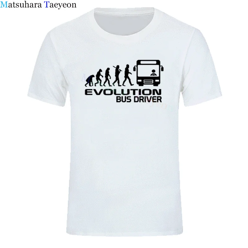 NEW Fashion T-Shirt Men Evolution of A Bus Driver Print Mens T-Shirt Gift Funny Tee Shirt Unisex Tees