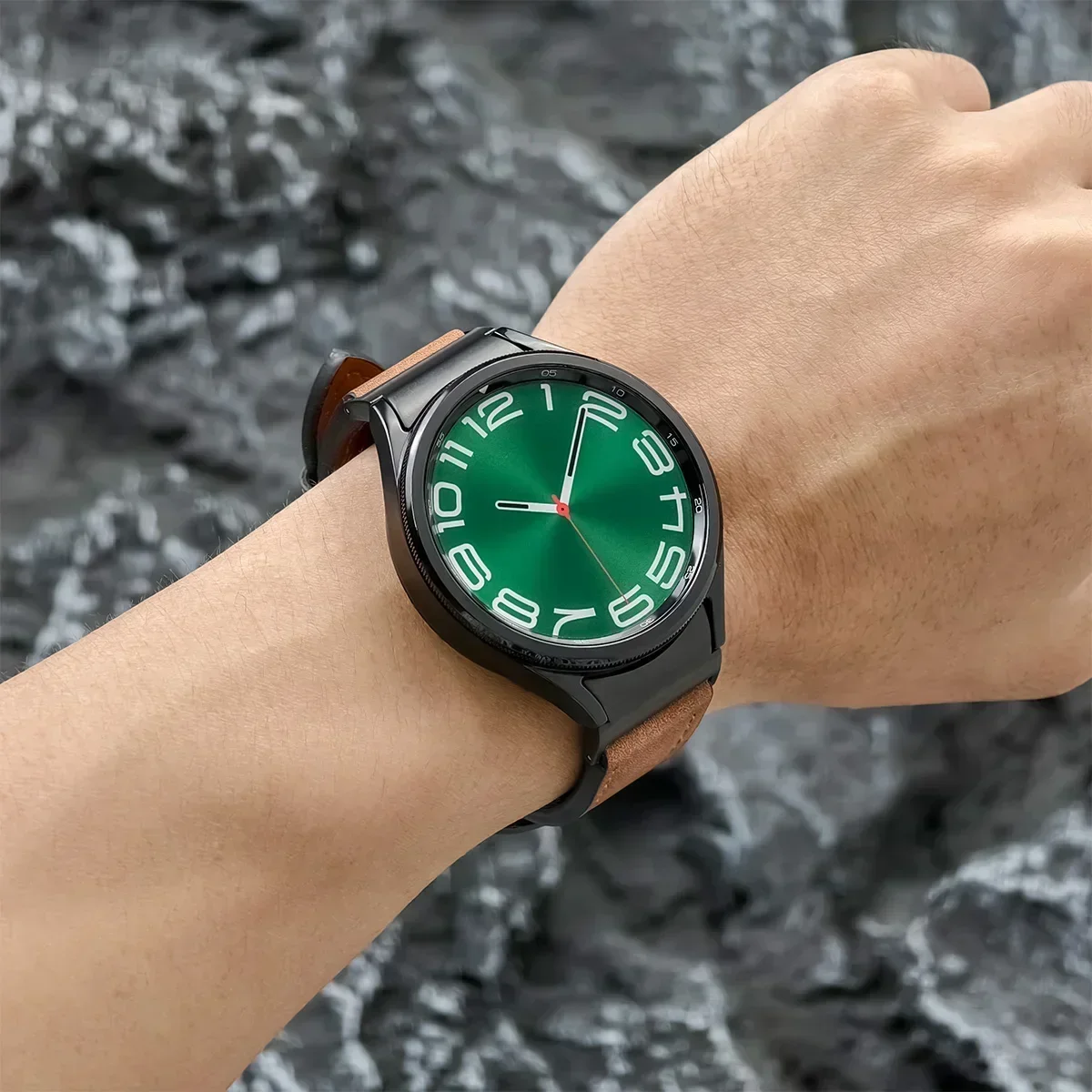 حزام جلد العجل لساعة سامسونج جالاكسي 6 الكلاسيكية 47 ملم 43 ملم 44 ملم الفرقة لا فجوات سوار كوريا لساعة جالاكسي 4 5 برو حزام