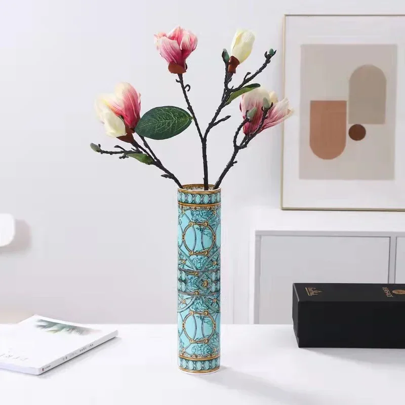 Luxury  Art Ceramic Vase Decoration Crafts Simple  Living Room Flower Arrangement Nordic Decoration Home Vase Home Decoration