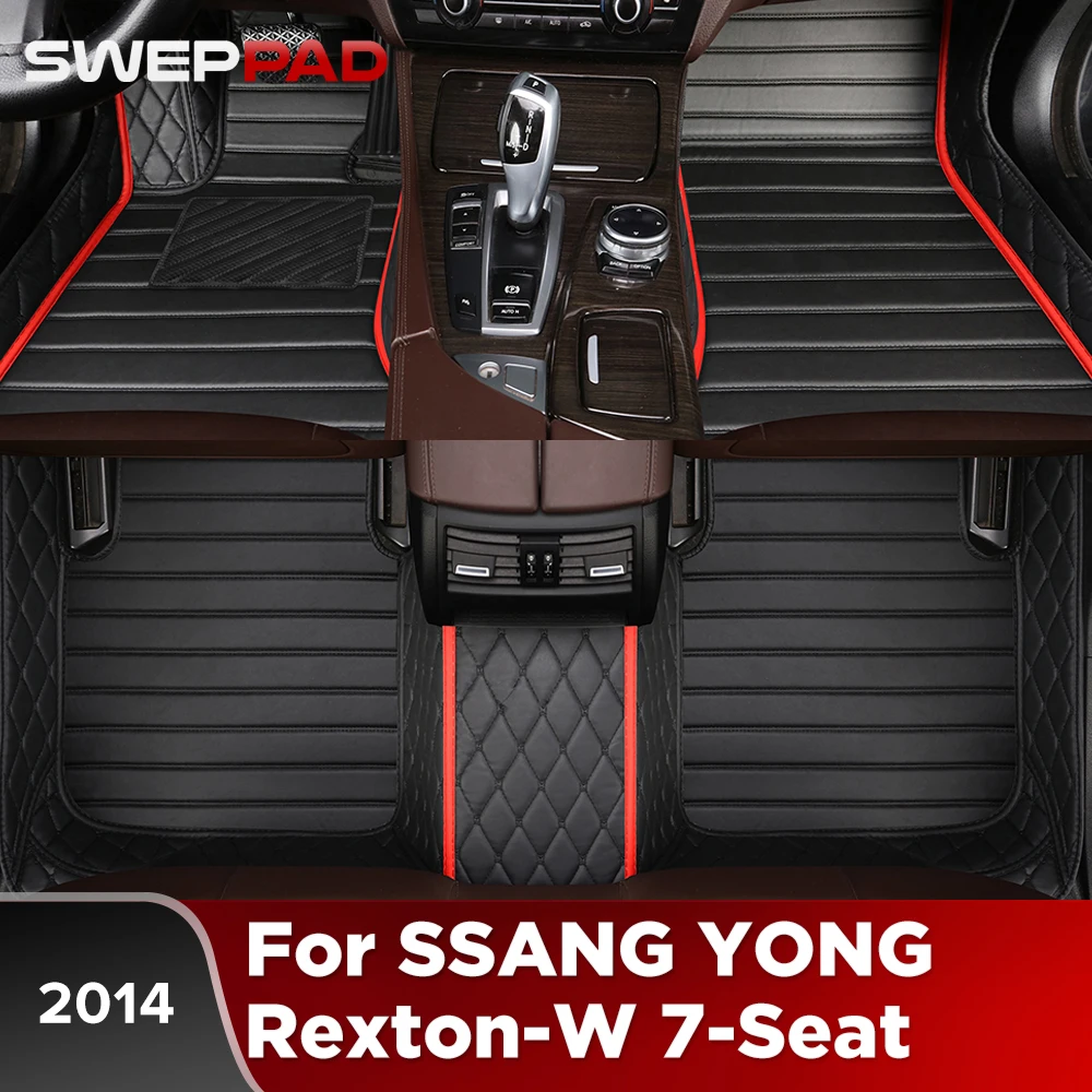 

Всепогодные коврики для пола автомобиля SSANG YONG Rexton-W (7-местный) 2014 года, покрытие для пола, защита салона 1-го и 2-го рядов