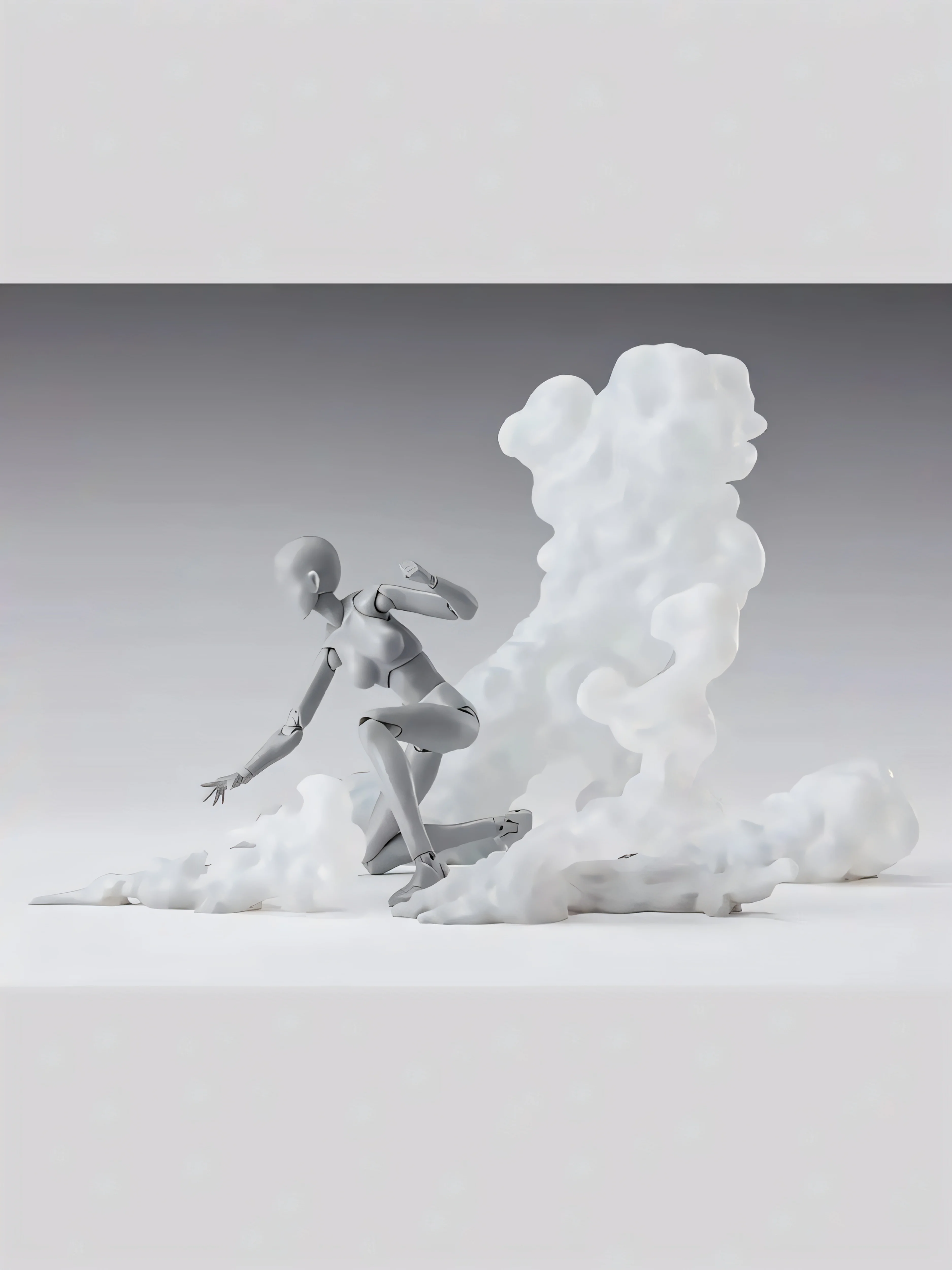 In Stock AC Factory AC Toys Effect Series S.H.F The Smoke Effect Piece White Ver. Action Anime Figures Collection Ko Model Toy