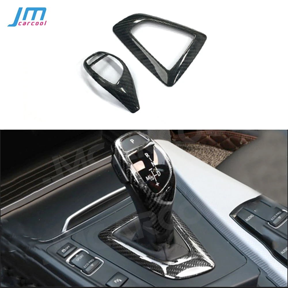 

Carbon Fiber Gear Shift Knob head Cap Surround Base Cover Interior Trim For BMW F10 F20 F30 F31 F34 X5 X6 F16 X3 F25 X4 F26 F10