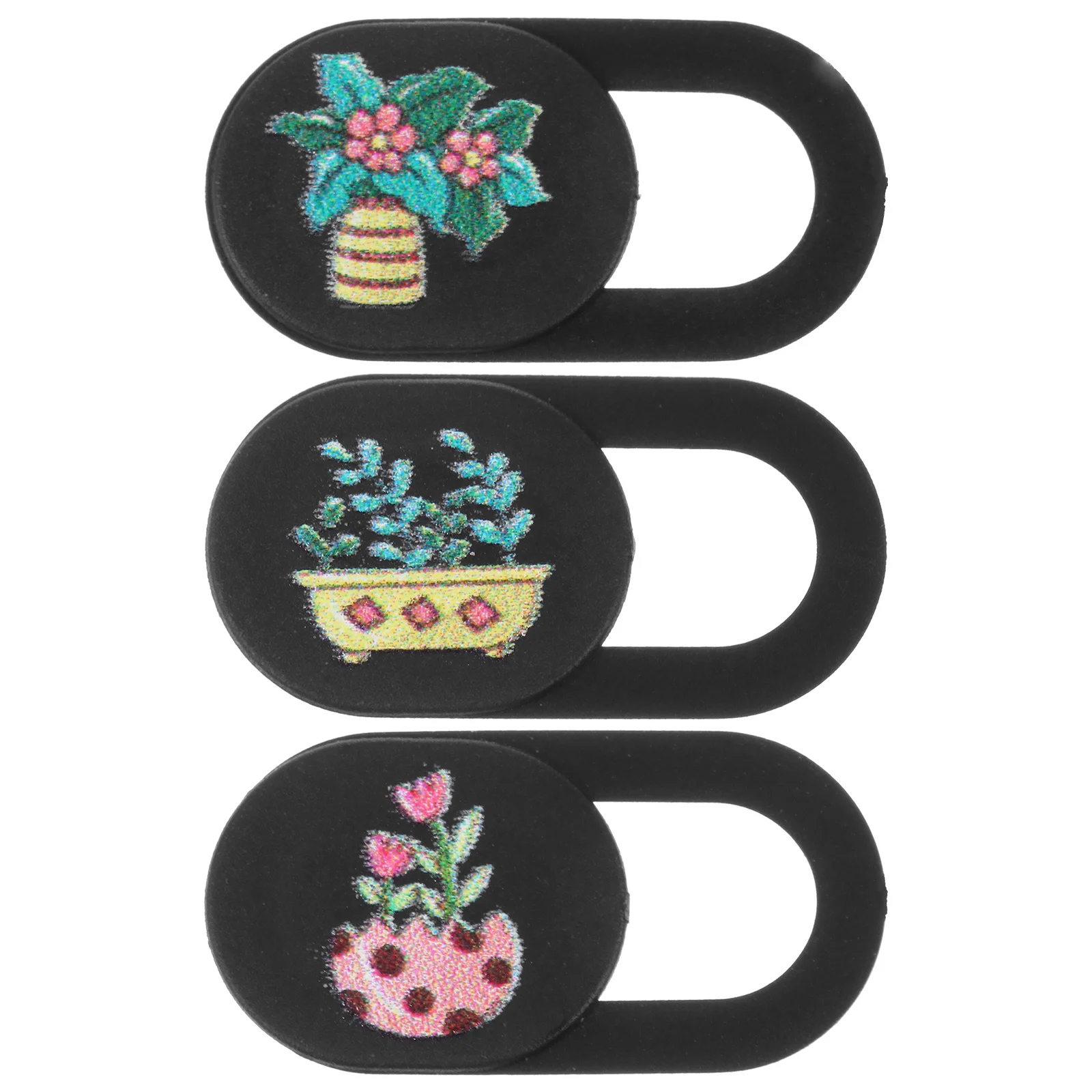 

3Pcs Webcam Covers for Phone Laptop Tablet Privacy Protection Anti-Peeping Camera Safety Covers Sticky Lovely Potting Pattern