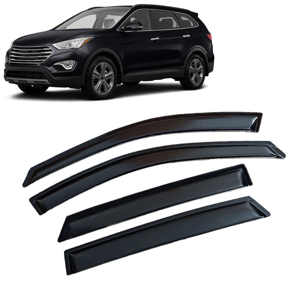 

Оконный козырек для HYUNDAI SANTA FE 2013 2014 2015 2016 2017 2018, ветровые дефлекторы, защита от дождя, дверной козырек, вентиляционные шторы, вентиляционный козырек