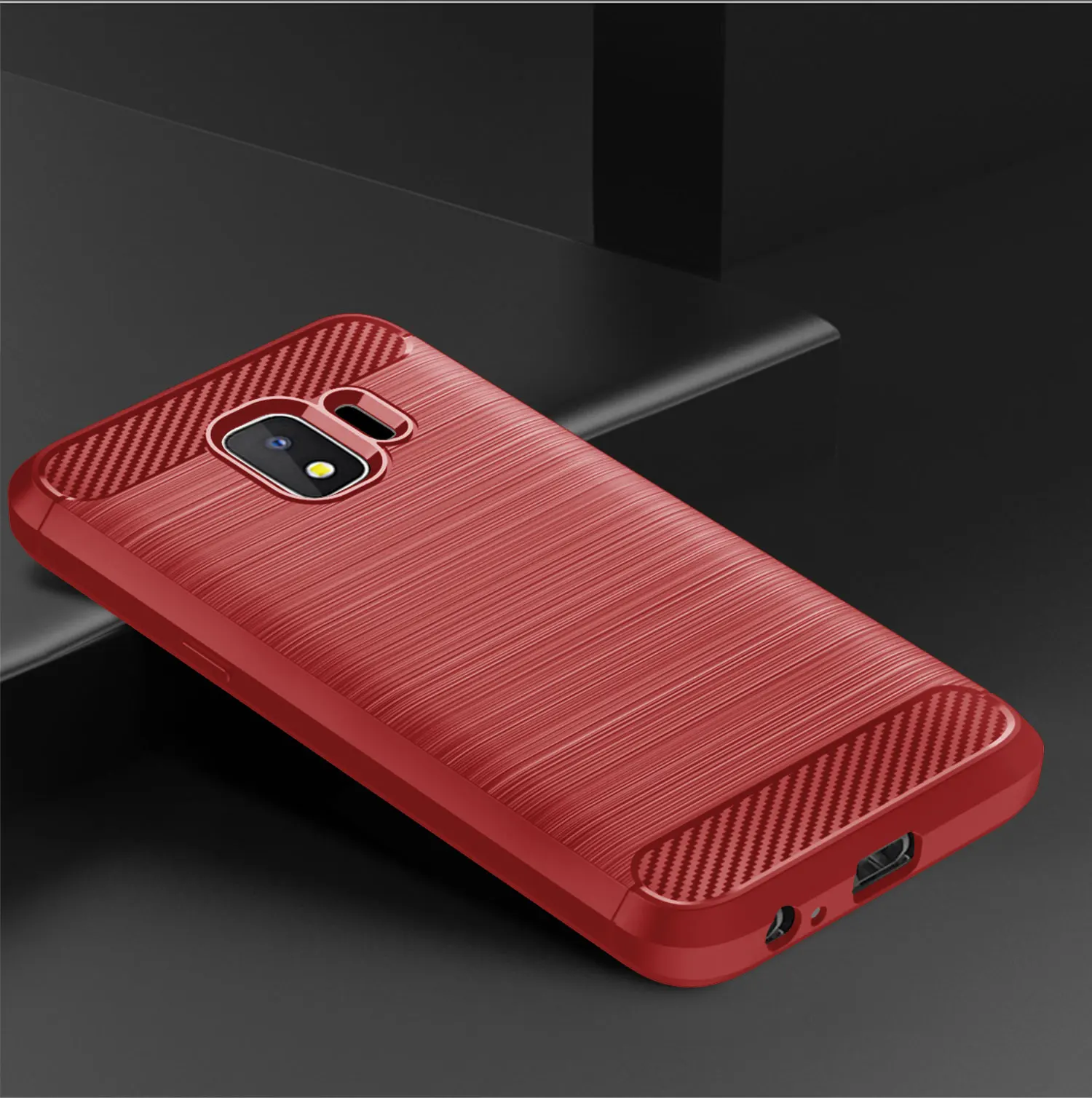 Anti Shock Case For Samsung J2 Core Galaxy j2 2018 j2 pure Shockproof Silicone Cover for galaxy j2 pro 2018 Carbon Fiber Cases