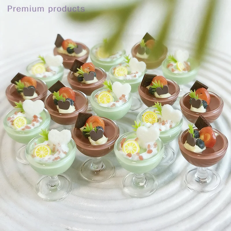 ของตกแต่งบ้านตุ๊กตา 1/12 ของเล่นเครื่องดื่มจำลอง อุปกรณ์เสริมบ้านตุ๊กตา ของเล่นบทบาทสมมติ แก้วเครื่องดื่มจำลอง