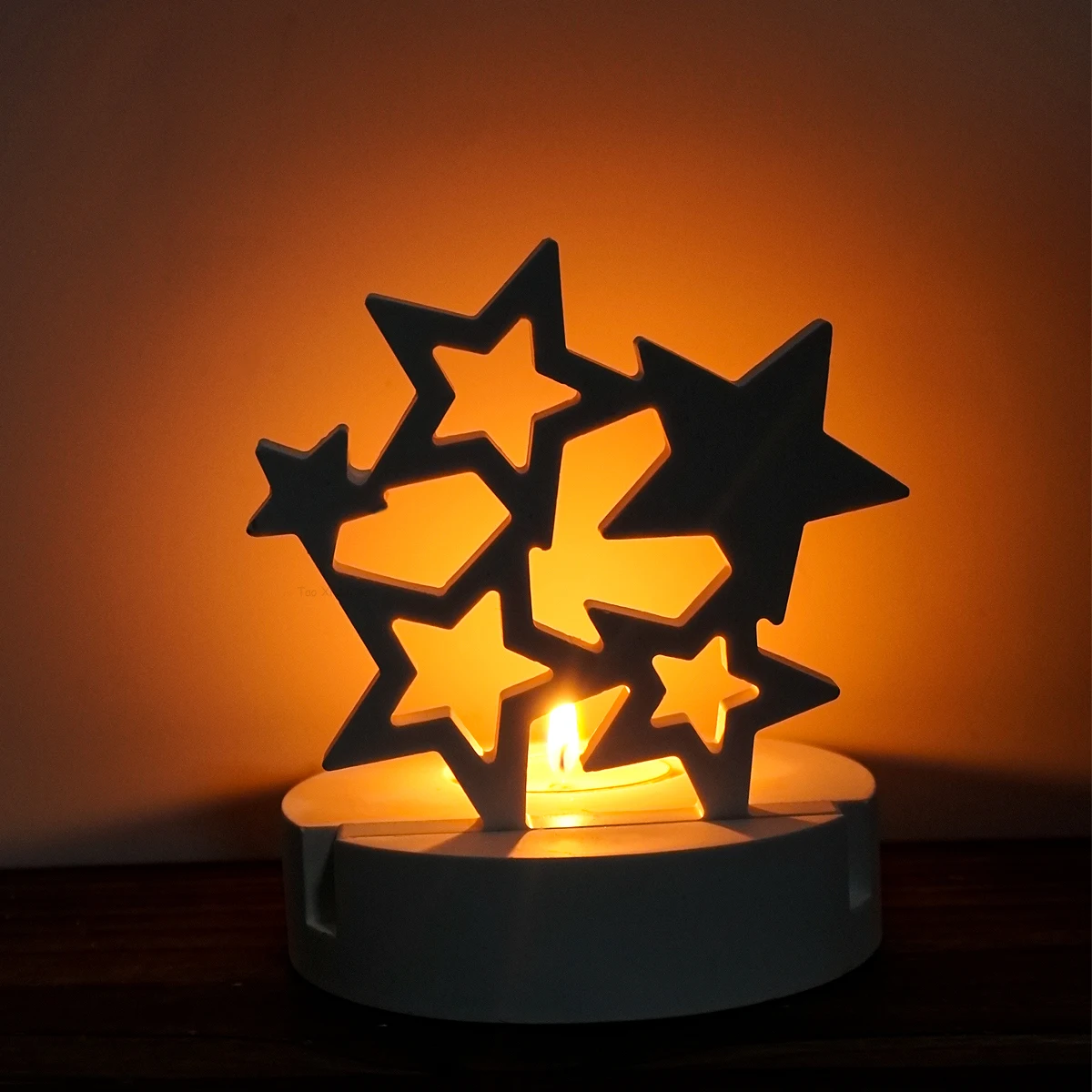 Soporte de vela de estrella, molde de silicona, adornos de estrellas DIY, fabricación de yeso, hormigón, moldes de resina para candelabros,