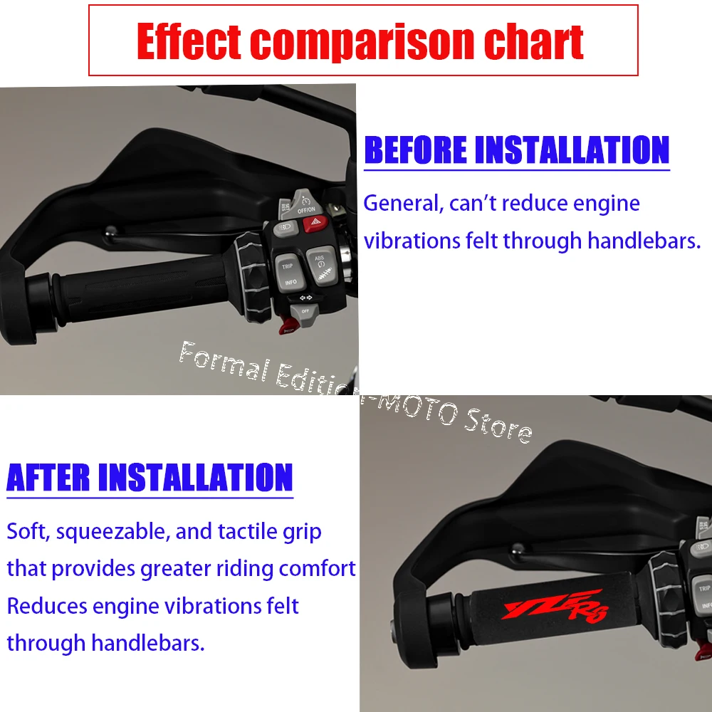 Handlebar Grips Anti Vibration Motorcycle Grip for YAMAHA YZF R6 Accessories Sponge Grip for YZF R6