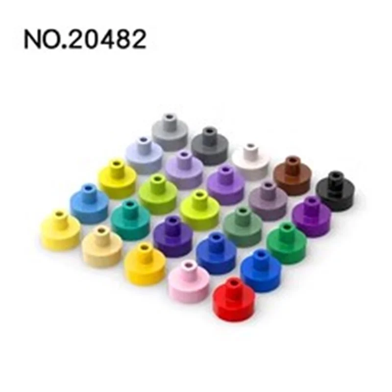 20 stücke Moc Teile 20482 Fliese rund 1x1 mit Hohl stange kompatiblen Ziegeln DIY Assmble Bausteine Partikel Kind Gehirn Spielzeug Geschenk