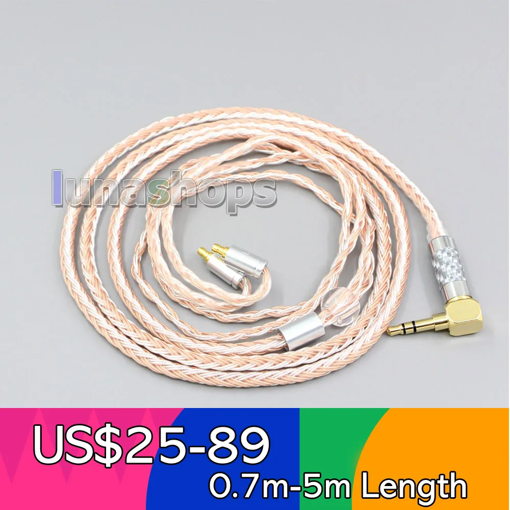 

LN006458 Balanced 16 Core OCC Silver Mixed Headphone Cable For Sennheiser IE100 IE400 IE500 Pro