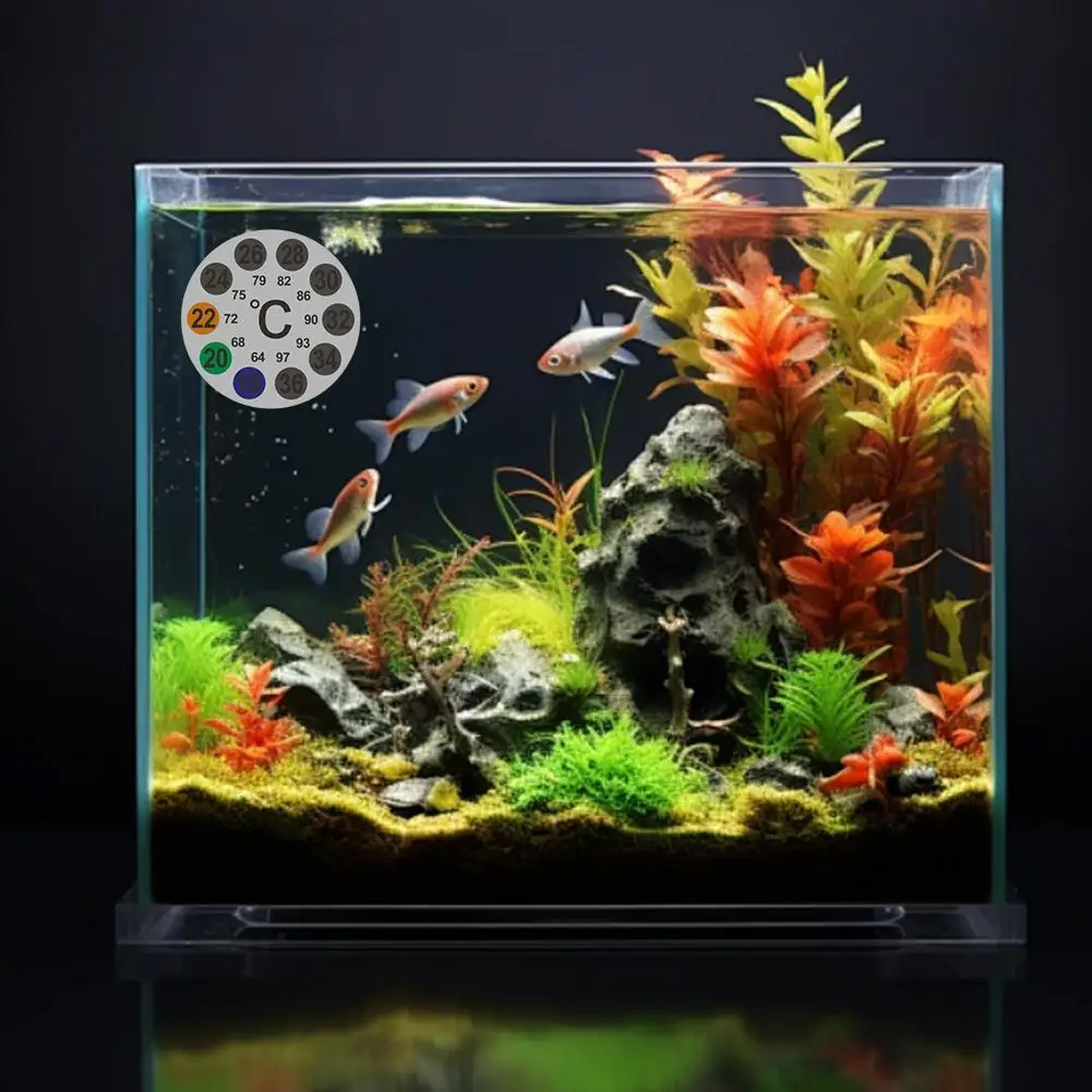 Aquarium Thermometer Sticker Fish Temperature Adhesive Tools Measurement Meter Strip Sensor Temperature Temperature X1s9