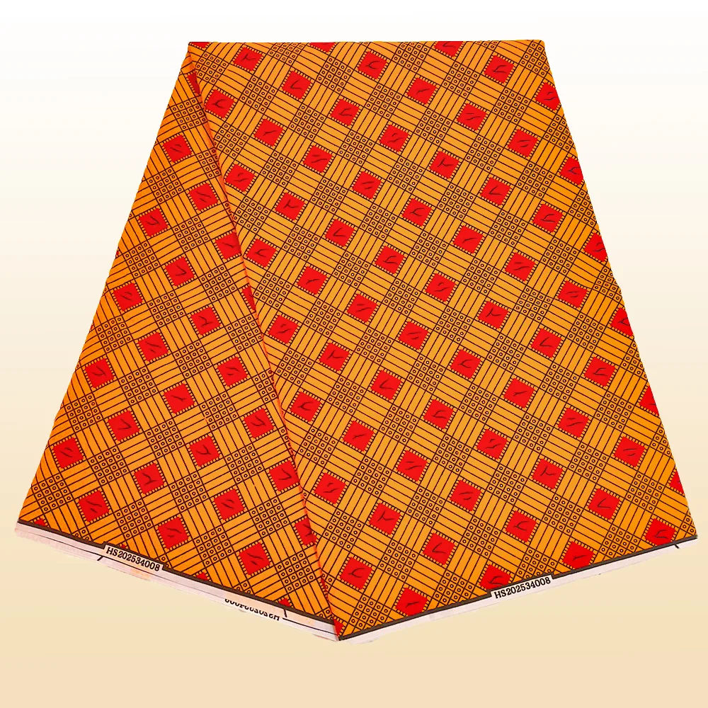 

6 ярдов Анкара восковая ткань 2025 Высококачественная африканская ткань с восковым принтом Африканская гарантированная настоящая восковая ткань