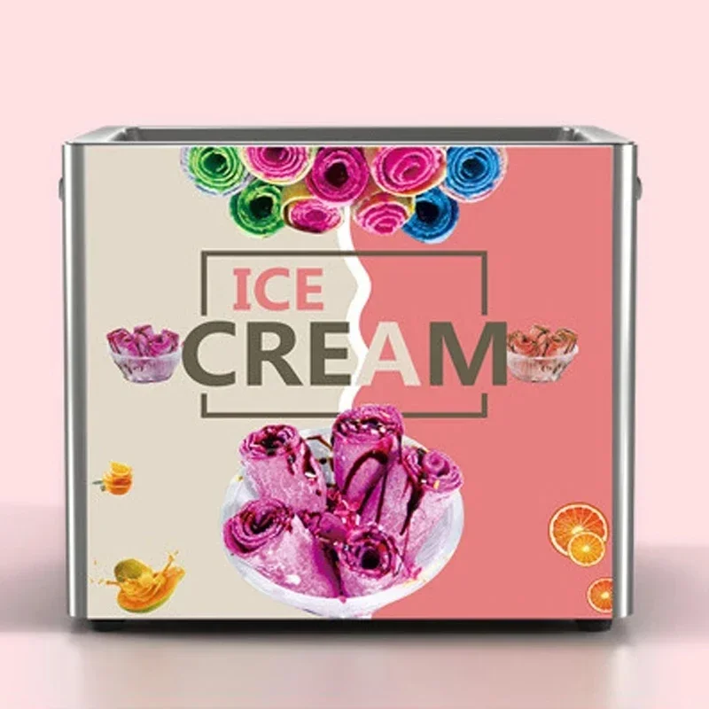 110 فولت/220 فولت جديد مربع عموم المقلية الآيس كريم رولز آلة المنزلية مقلاة كبيرة الزبادي المقلي ماكينة لفة المقلية آلة صنع الآيس كريم