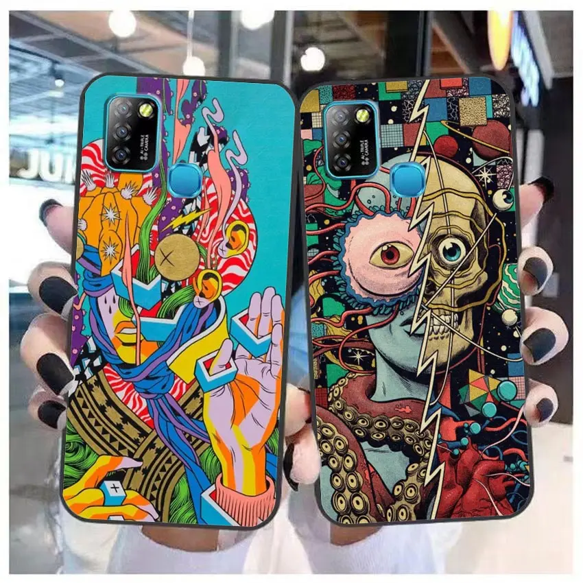 Indie Hippie Art Case For Infinix TECNO CAMON 19 16 ZERO X NEO 20 8 POVA 4 2 NEO2 NOTE 30 12 G96 11 10 8 8I TPU Case Funda Capa