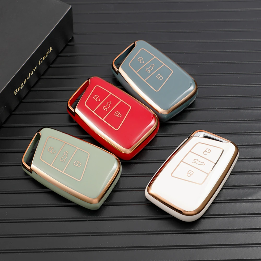 

Car Samrt Key Cover Case Bag Holder Keychain for Volkswagen VW Magotan Passat B8 Golf for Skoda Superb A7 Kodiaq