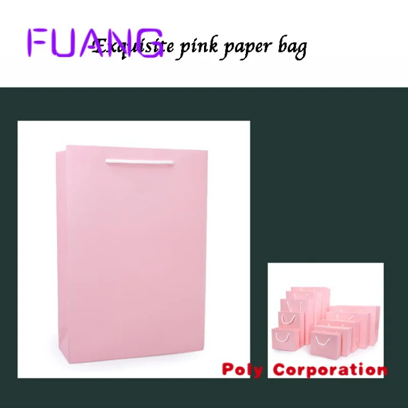 Custom  Wholesale Custom Boutique Pink Luxury Perfume Clothes Gift Packaging Bag Shopping Paper Bags