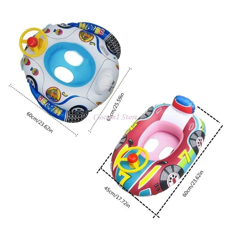 Y1UB Baby Innovative Float Swim Rings Cartoon Infant Kids Swimming Pool Inflatable Rings Play Water Toy Swim Rings for Kids