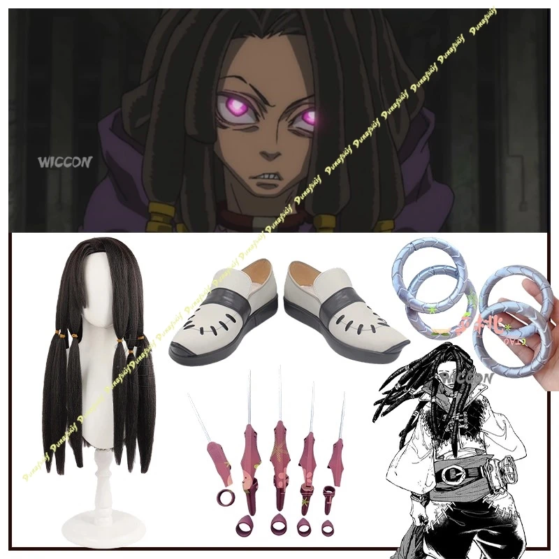 Disfraz de Cosplay de GACHIAKUTA Jabber para Niño, Accesorios, Peluca, Zapatos, Pulsera, Uñas, Traje 3D, Regalo de Anime, San Valentín, Fiesta