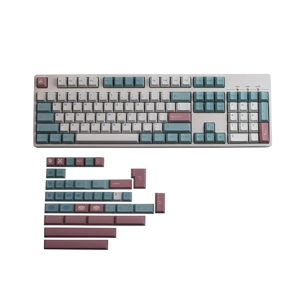 GMK-Keycap com Keycap, Perfil Cherry, DYE Subbed, 142 Chaves, Teclas ISO Enter para Anne GH60, GK61X, GK64X, GK68, 84, 87, 96, 980, 104, 108