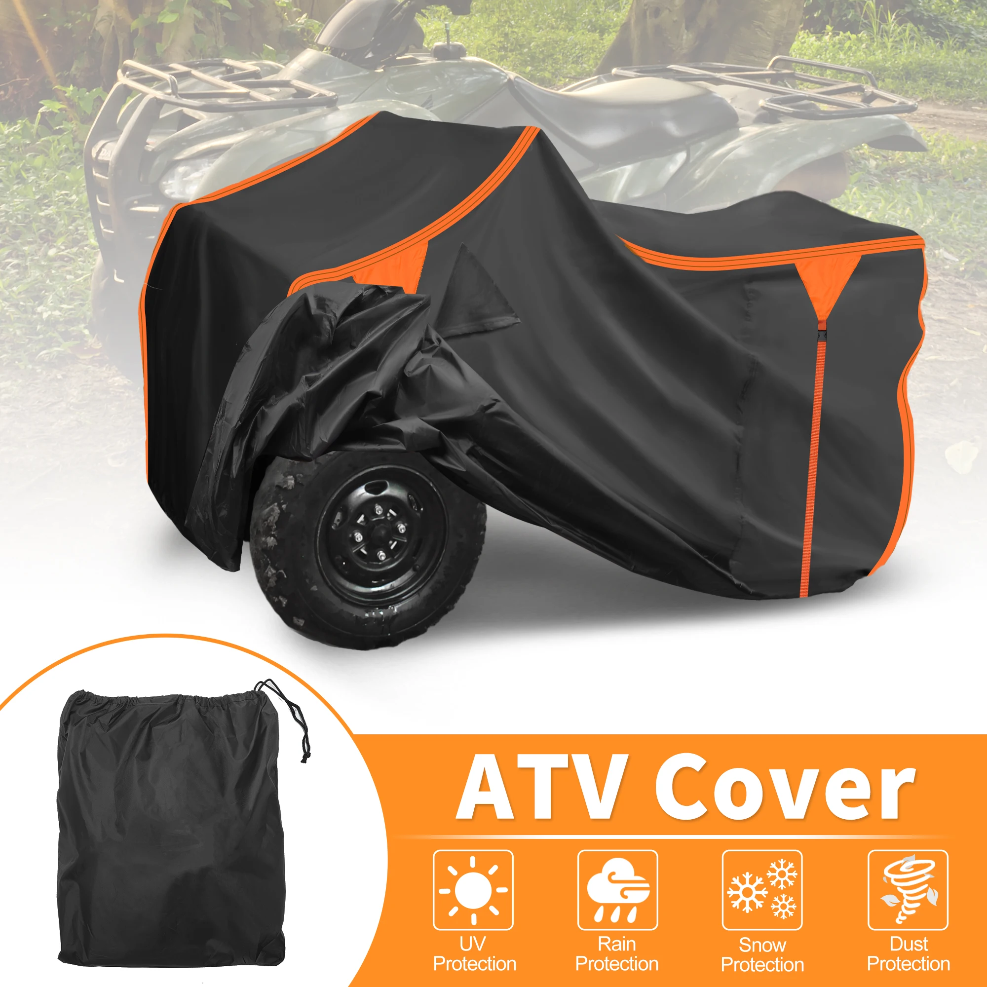 

Motoforti ATV Cover for Polaris Sportsman 450/570Waterproof 4 Wheelers Quad Cover Outdoor Sun Protection Cover 211x122x120cm