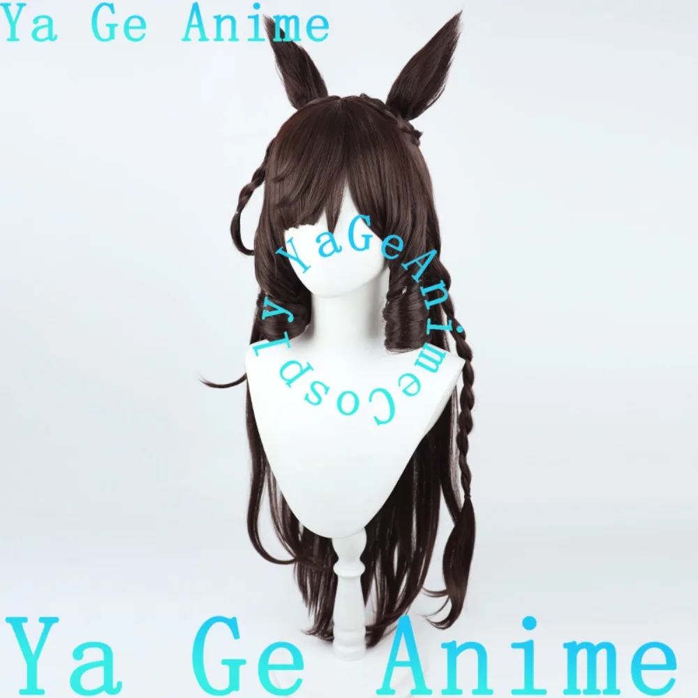 أوما موسومي بريتي ديربي دايتشي روبي شعر مستعار تأثيري مع آذان وذيل أنيمي لعبة هالوين عرض الواقع شعر مستعار